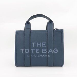 Marc Jacobs Navy Blue The Tote Bag Mini Leather Tote